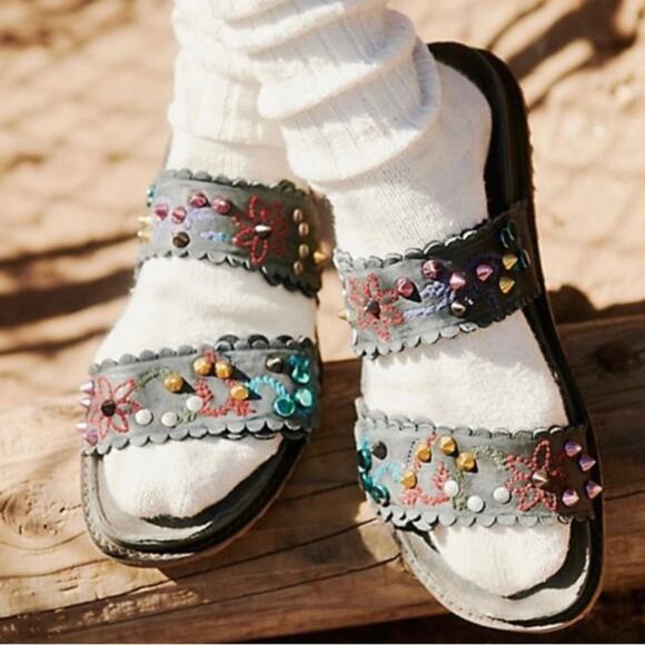 Free People Spellbound Stud Embellished Sandals - Picture 1 of 15
